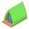 Green glamping icon isometric vector. Travel house