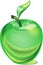 Green glass apple