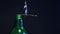 Green glass bottle butterfly dark background hd footage