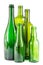 Green glass bottles