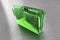 Green glass file folder