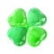 Green glass four leaf clover shape