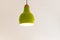 Green Glass Pendant Sconce on White Background