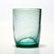 Green Glass With Shiny Bumpy Texture On White Background