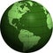 Green globe: America