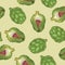 Green Globe Artichoke Seamless Pattern