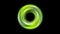 Green glossy circle motion graphic design