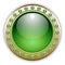 Green Glossy Vector Button Illustration