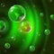 Green Glow Indicates Solar System And Blazing