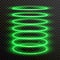 Green glow light vector sparkling spiral circles