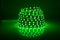 Green glowing LED garland