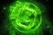 Green glowing plasma flame portal