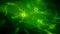 Green glowing quantum correlation abstract background