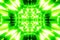 Green glowing spark kaleidoscope. Abstract Flickering Lights. 3D illustration