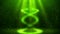 Green Glowing Spiral Particles with Trail Intro Logo Background