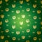 Green gradient pattern with golden gifts - vector holiday