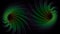 Green gradient swirl lines, hi-tech futuristic abstract background.