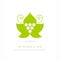 Green grape vine leaf logo