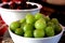 Green grapes bowl