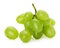 Green grapes isolated on the white background