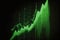 Green graph or chart of increasing stock market price, concept image