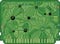 Green graphics video card. The computing module circuit Board. Vector