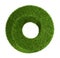 Green grass abstract shape donut