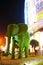 Green grass elephant sculpture