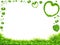 Green grass and hearts border