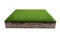 Green grass land piece isolated