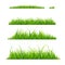 Green Grass Line Set. Vector