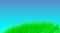 Green grass meadow background. Border pattern on blue sky spring or summer. Field, lawn organic, bio, eco. High fresh digital