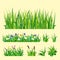 Green grass nature design elements vector illustration grow agriculture nature background