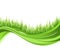 Green grass nature wave background