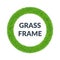 Green grass round frame.