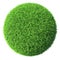 Green grass sphere isolated
