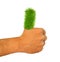 Green Grass Thumb Up Go Green thumbs up Hand