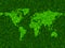Green grass world map