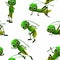 Green grasshopper with long mustache. Seamless pattern. Wildlife object. Little funny insect. Cute cartoon style