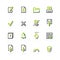 Green-gray notebook icons