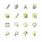 Green-gray publish icons