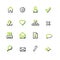 Green-gray web icons