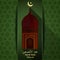 Green greeting card for Muslim Feast of Sacrifice