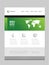 Green grey color finance business website design page with responsive template layout