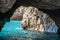 The Green Grotto, Grotta Verde, on the coast of the island of Capri in the Bay of Naples, Italy.