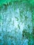 Green grunge background. Rusty turquoise metal texture