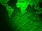 Green grunge earth map on a green 2