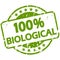 green grunge stamp with Banner 100% biological