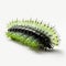Green Hair Caterpillar: High-quality Fashion Feather In 3ds Max