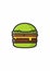Green Hamburger from avocado